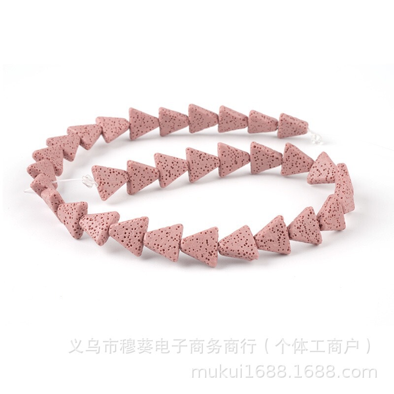 香薰彩色火山石三角块散珠DIY手链项链饰品配件半成品串珠批发|undefined