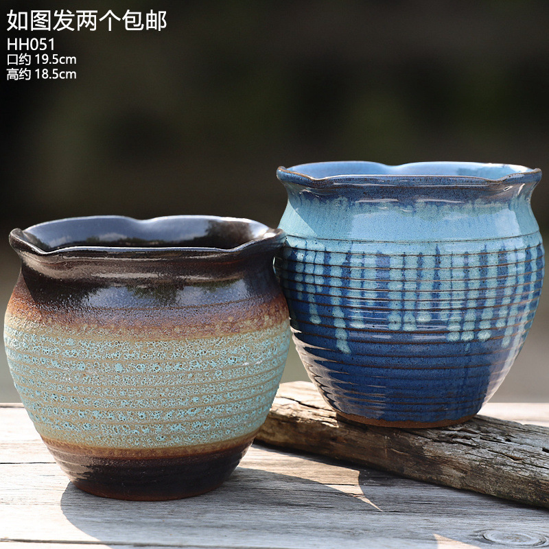 大号大口径花盆家用法师月季盆栽三角梅花盆陶瓷透气多肉花盆包邮|undefined