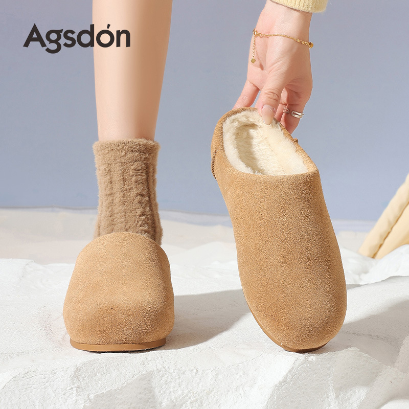 Zapatos Birken de fondo grueso para mujeres 2025 nuevos zapatos de invierno de algodón grueso con suela suave y media zapatilla