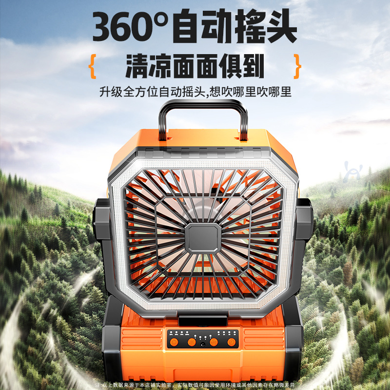Nuevo ventilador de camping al aire libre pulverizable portátil USB de gran capacidad con lámpara LED ventilador de humidificación de agua