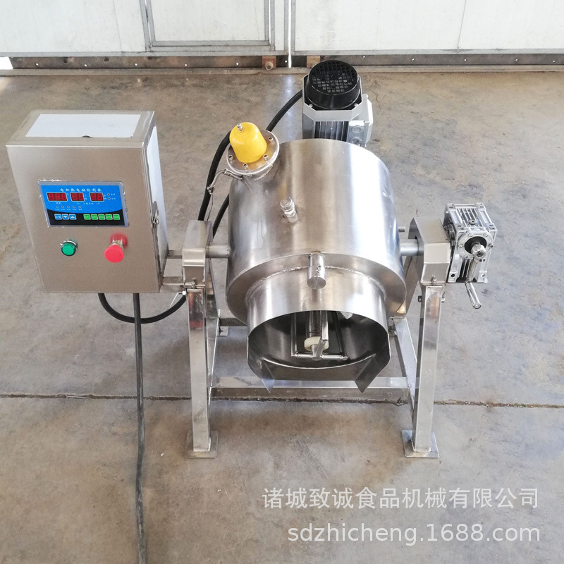 桶形搅拌夹层锅 实验室用电加热搅拌锅 可倾出料炒锅质保一年