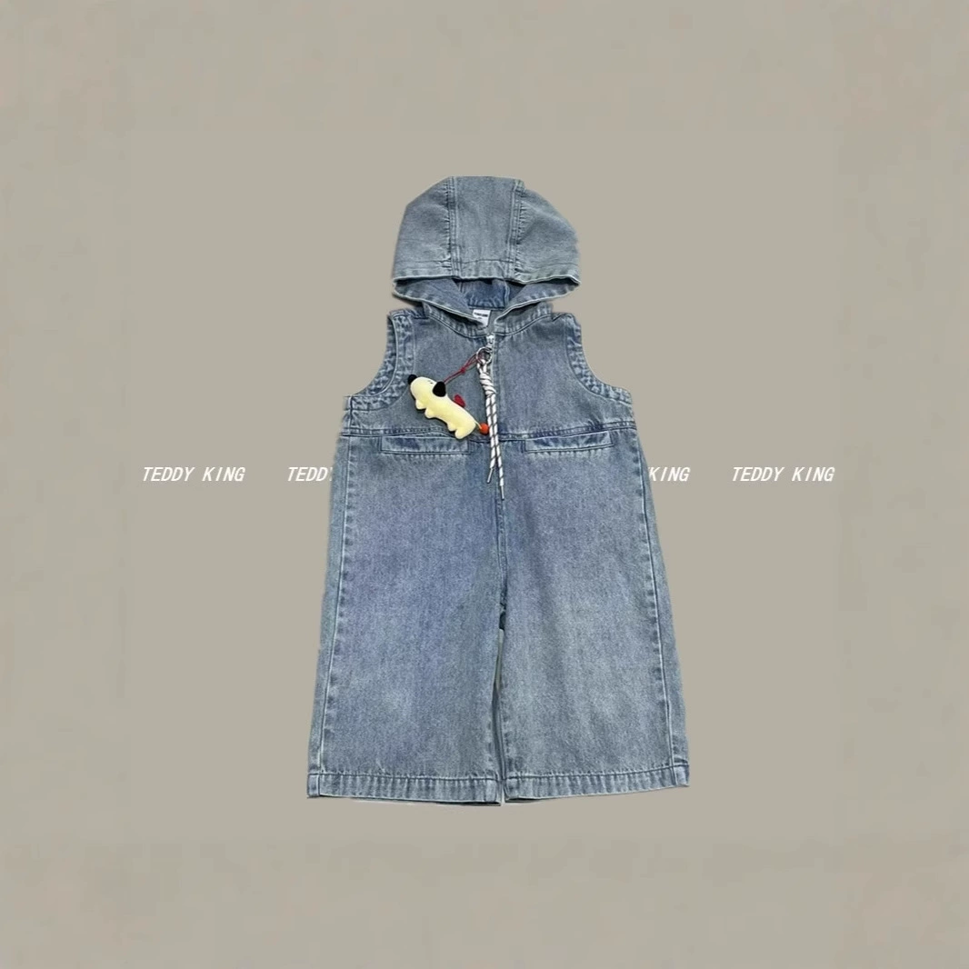 В наличии! TXB25086 Новинка весны 2025 года, модный повседневный комбинезон для малышей.