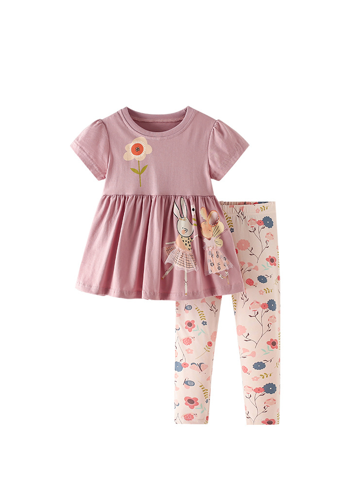 Malwee transfronterizo nueva ropa infantil de verano para niñas, vestido lindo, suave y cómodo para niños europeos y estadounidenses.