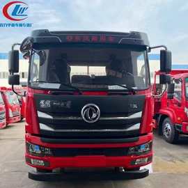 东风D3L后八轮平板运输车 200 220型挖掘机专用拖车厂家配置图片