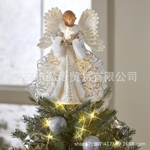 跨境新品树脂工艺发光白衣天使魔法棒天使树脂工艺加布艺工艺结合