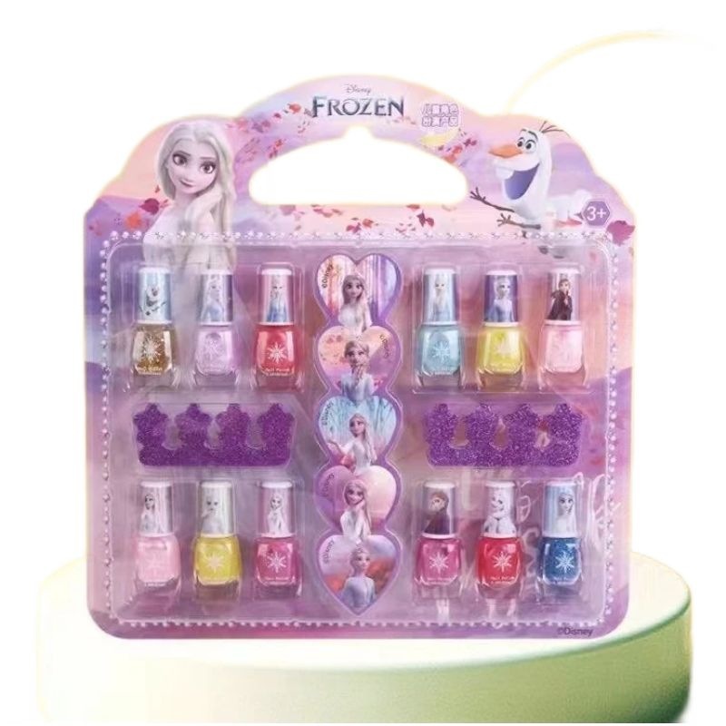 Frozen-Themed Children's Nail Polish, Water-Soluble, Easy to Peel Off, Safe and Non-Toxic, Peelable Nail Art for Girls
