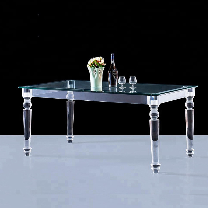 Acrylic Dining Table, Simple and High-End, Long Table, Living Room, Household Crystal Glass Table, Nordic Desk, Transparent Conference Table