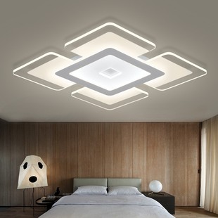 Sky City Ultra-Thin Rectangular Atmospheric Living Room Lamp Bedroom Lamp Study Lamp Modern Scandinavian Led Ceiling Lamp