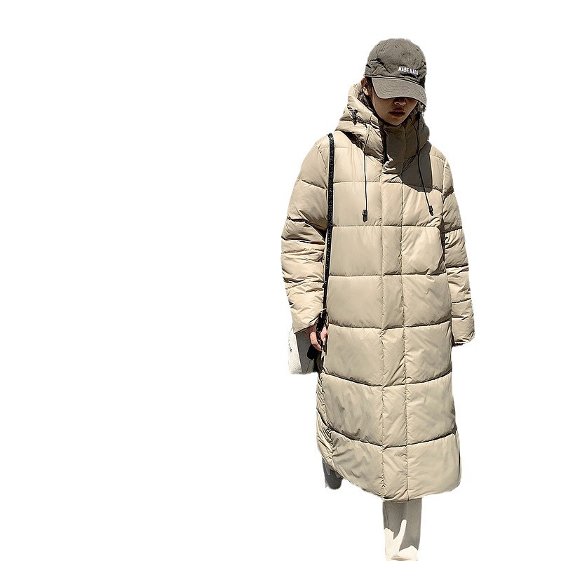 Casual abrigo de algodón de pluma larga mujer 2024 invierno nuevo estilo coreano de pan suelto abrigo de algodón mujer