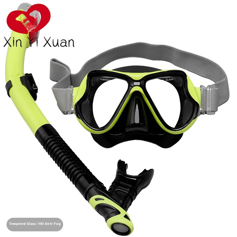 New Snorkeling Equipment, Dry Breathing Tube Diving Goggles Set, Mask for Swimming, European and American Cross-Border Snorkeling Mask