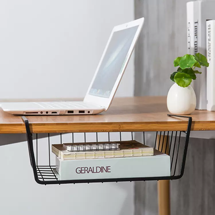 大学生宿舍寝室衣柜隔板下挂篮书桌分层置物架桌下整理篮收纳挂架