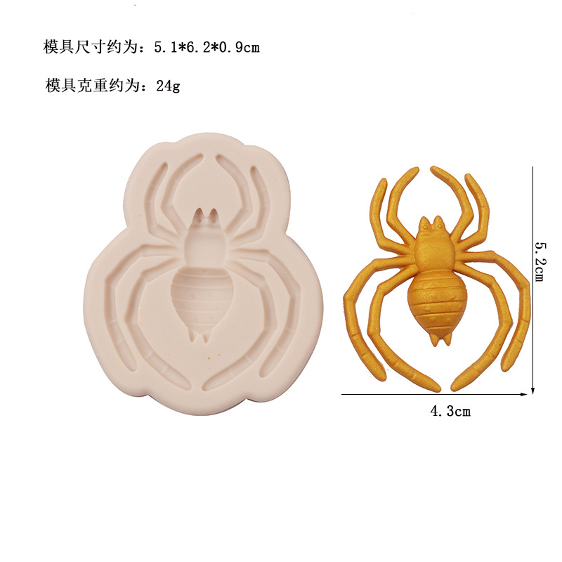 Halloween de vestir dedo fondant molde de silicona calabaza cráneo casa embrujada pastel de chocolate molde para hornear