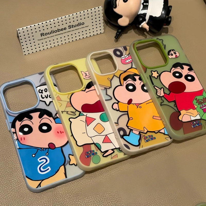 Cartoon Animation Crayon Shin-Chan Suitable for Apple 17Promax Mobile Phone Case 16/15Pro Cartoon 13/12 Jelly
