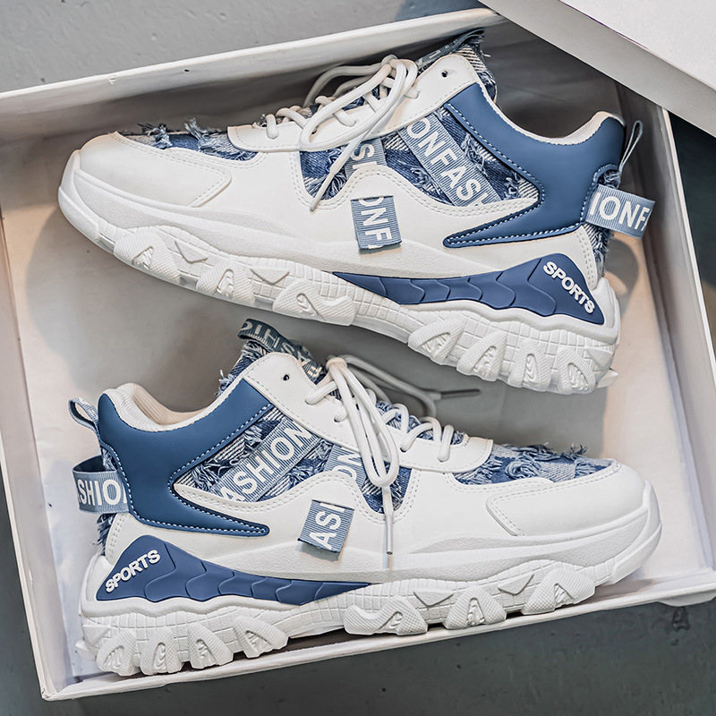 Zapatos de hombre de invierno al aire libre resistente al desgaste, zapatos deportivos de altura alta, zapatos casuales juveniles de alto valor en línea, zapatos de papá