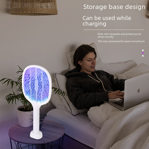 Two-in-One Electric Mosquito Swatter Automatic Attracting Charging Mosquito Killer Household Fly Swatter Mosquito Killing Gadget Electric Mosquito Lamp