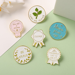 Green Leaf Pin Series Children's Reward Badges Props Metal Badges Clothing Accessories Small Floral Pins Anti-Stray