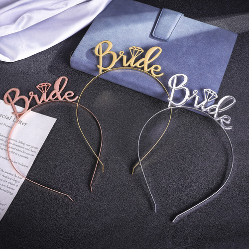 Hot-selling alloy bridal headwear bride-to-be crown hairband children's birthday number crown accessories