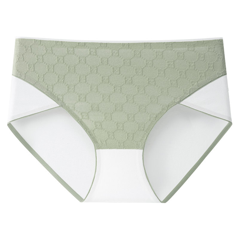 Algodón de las mujeres Mediados de cintura antibacteriano entrepierna triángulo pantalones cortos cabeza de algodón transpirable niñas más tamaño ropa interior sin costuras