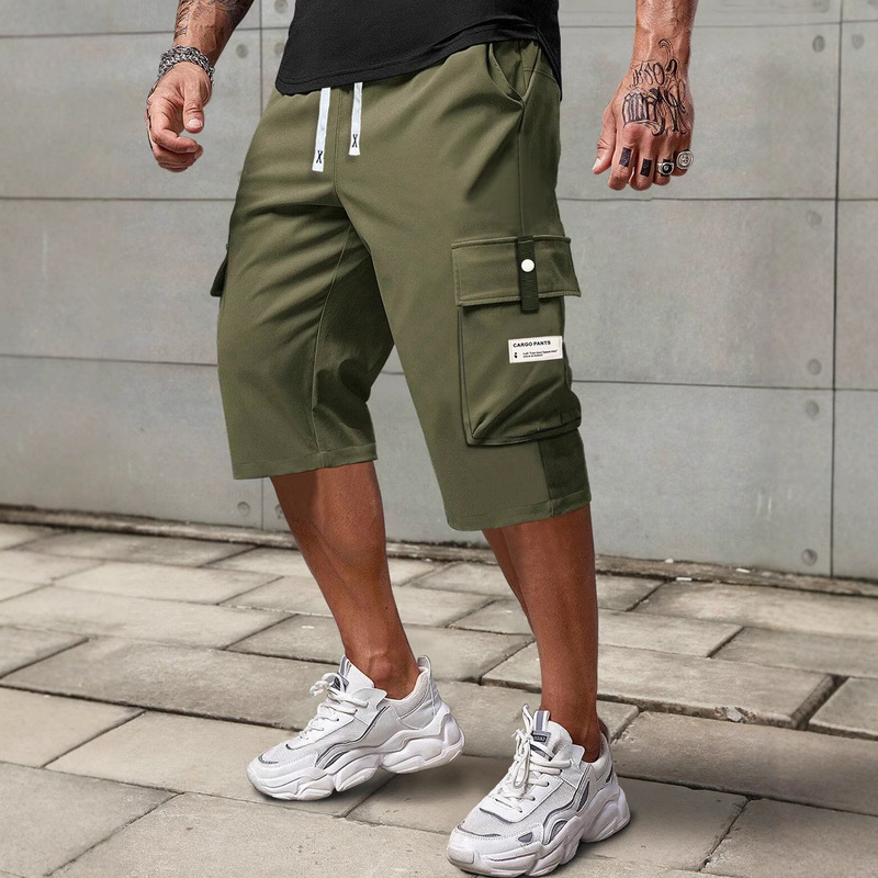 Cross-Border European Size Thin Straight-Leg Cropped Pants for Men, Summer Work Shorts, Loose Fit, Men's Sports Over-The-Knee Casual Mid-Length Pants Cross-Border European Size Thin Straight-Leg Cropped Pants for Men, Summer Work Shorts, Loose Fit, Men's Sports Over-The-Knee Casual Mid-Length Pants