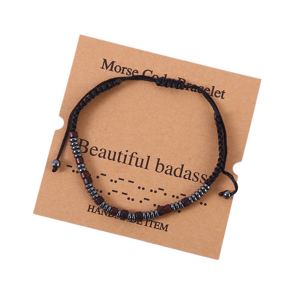 15g Weight Iron Stone Pendant Material Drawstring Bracelets Classification rope Chain Material 1 Piece Quantity Holiday, Daily Occasion rope, Iron Stone Material Geometric Pattern Unisex Gender Beaded, Braid Design Classic Style Style Classic Style Geometric Rope Iron Stone Wholesale Drawstring Bracelets 27