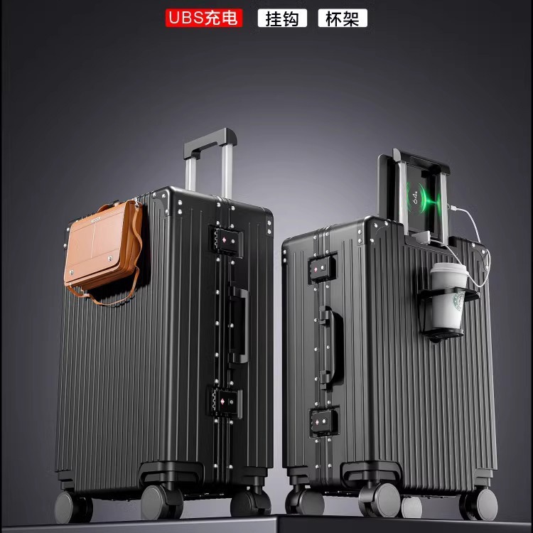 Equipaje de mujer red retro 20 pulgadas pequeño viaje de rueda universal cajas de 24 pulgadas maletas de estudiantes fuertes