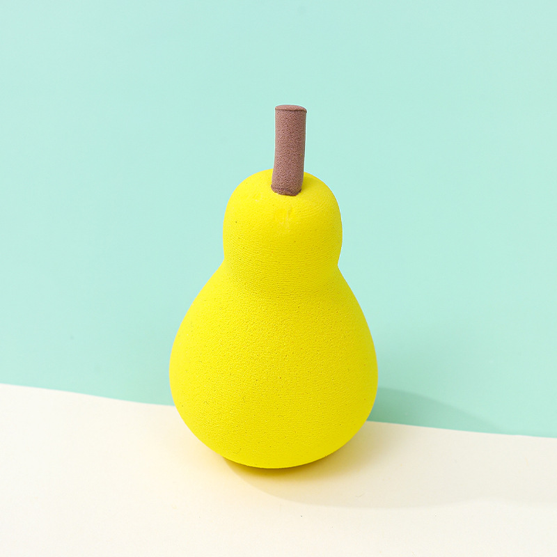 Frutas personalizadas huevo de belleza polvo de forma extraña melocotón pera mango limón aguacate maquillaje esponja maquillaje de belleza