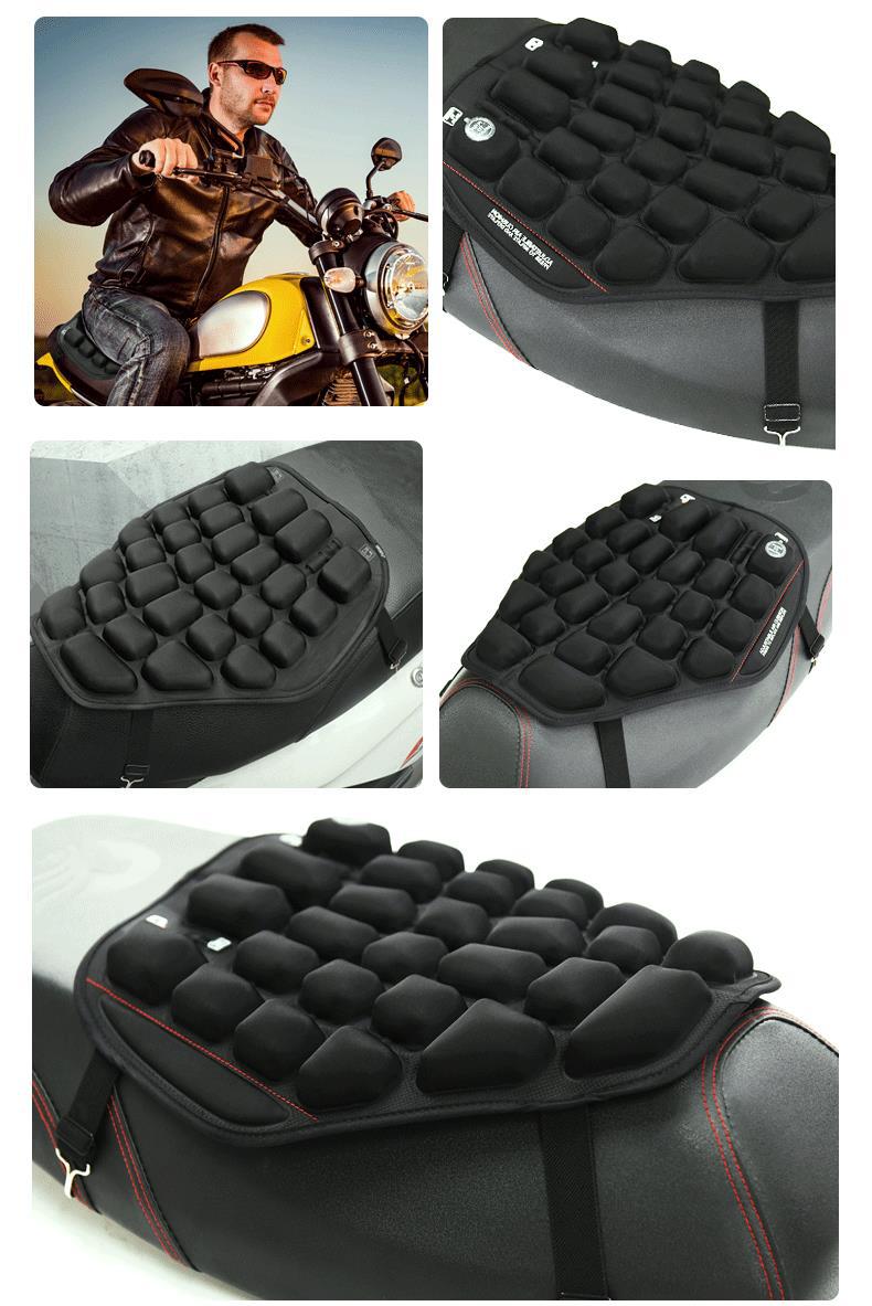 Cross-border Amazon 3D anti-gravity inflatable Harley motorcycle seat cover shock-absorbing breathable electric vehicle summer seat cushion