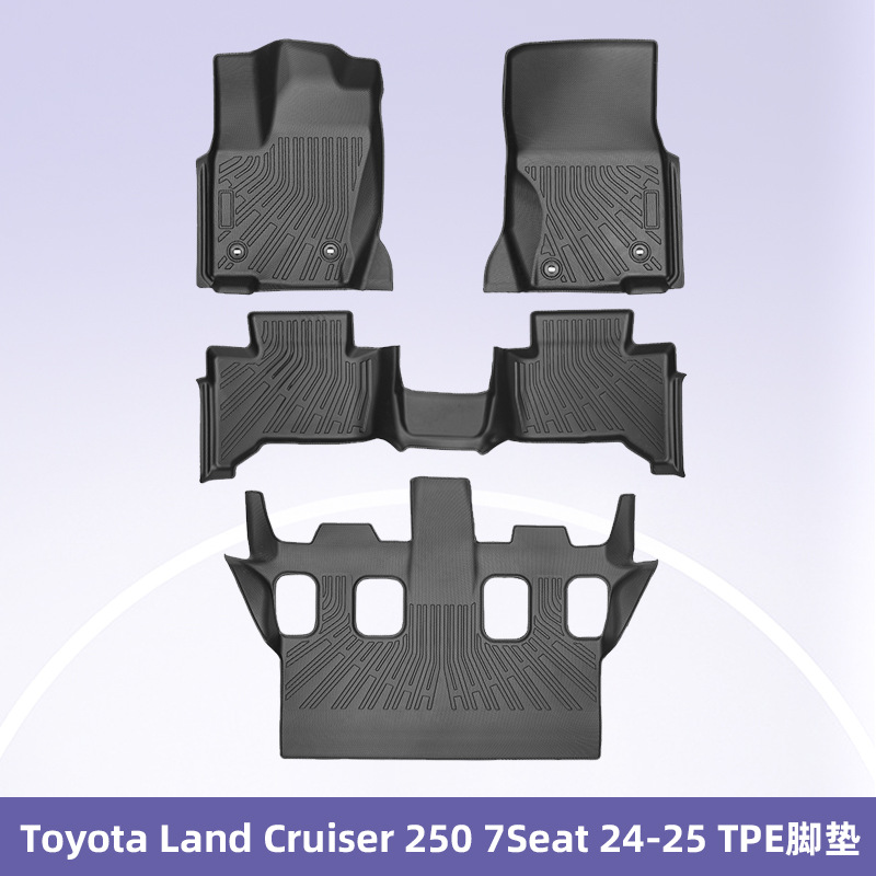 Para Toyota Land cruiser 250 7 plazas 2024-2025 material para todo clima almohadillas de pie TPE