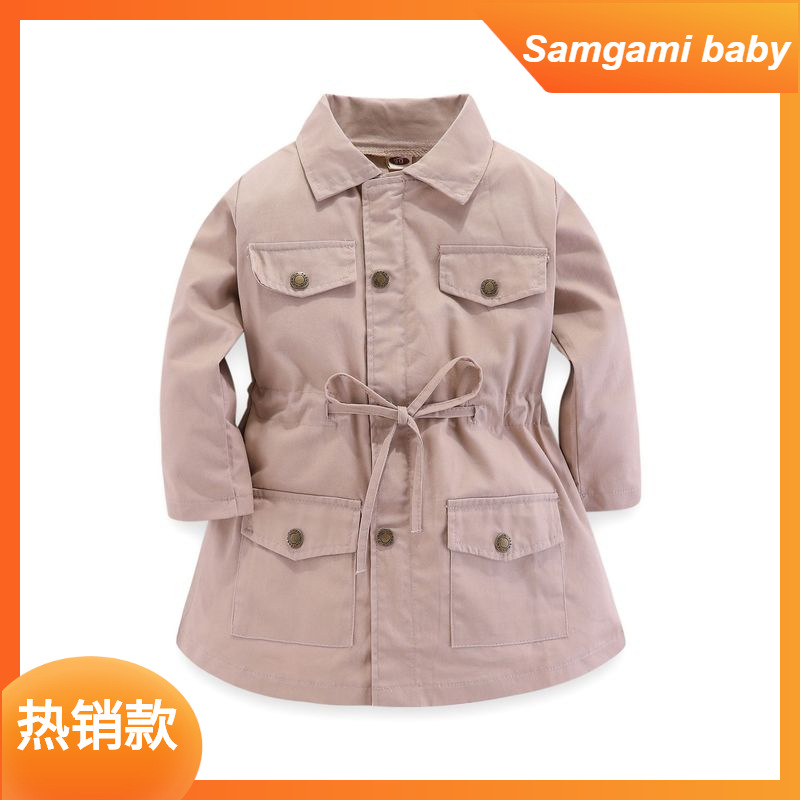 Samgami baby foreign trade children's wear autumn girl's windbreaker coat