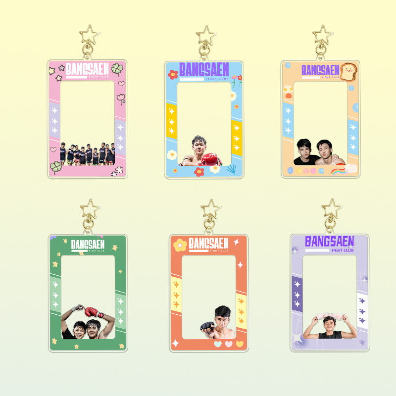 New Thai Boxing Peripheral Star Buckle Acrylic Card Holder Small Card Storage Dopamine Pendant Jewelry DIY