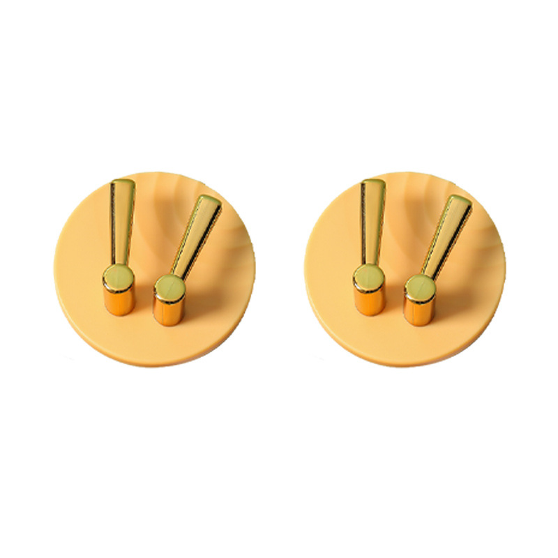 Luz de lujo redondo cepillo de dientes titular gancho de baño multi-funcional rack ponche-libre de almacenamiento de rack de pared de la cocina gancho pegajoso