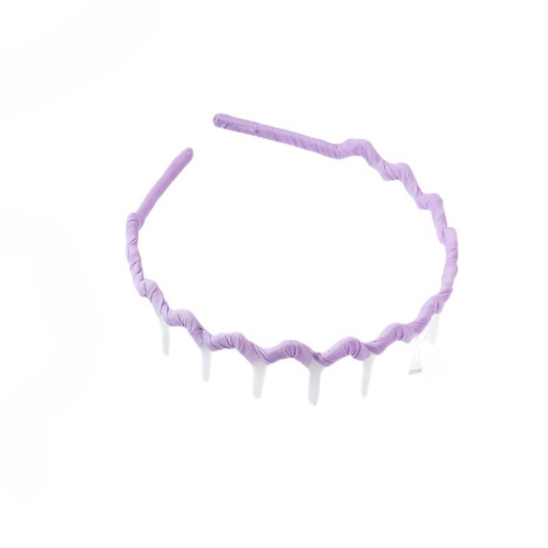 2023 nueva diadema para niños artefacto de cabello roto para mujeres pinza de pelo de presión antideslizante dentada diadema de plástico de tela fluorescente