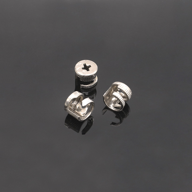 En stock 12mm * 10mm mini rueda excéntrica de hierro cerradura de la torta de hierro 12mm hoja gruesa dos en un conector de muebles