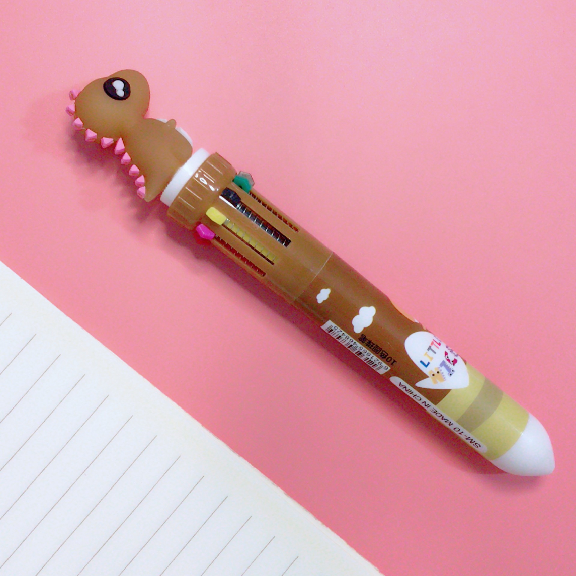 Papelería creativa bolígrafo de diez colores de dibujos animados estudiante color diario pluma chica corazón multicolor prensa bolígrafo al por mayor