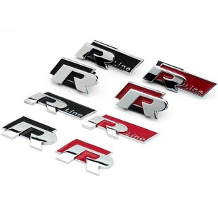 Suitable for Volkswagen Rline Modified Metal Labeling Volkswagen R-Line Metal Grille Labeling