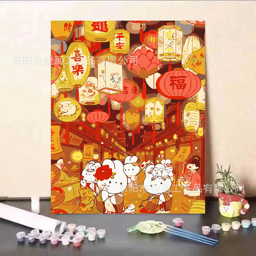 Crayón pequeño nuevo curar pintura al óleo digital dormitorio sala de estar decoración de escritorio de oficina para regalos amigos