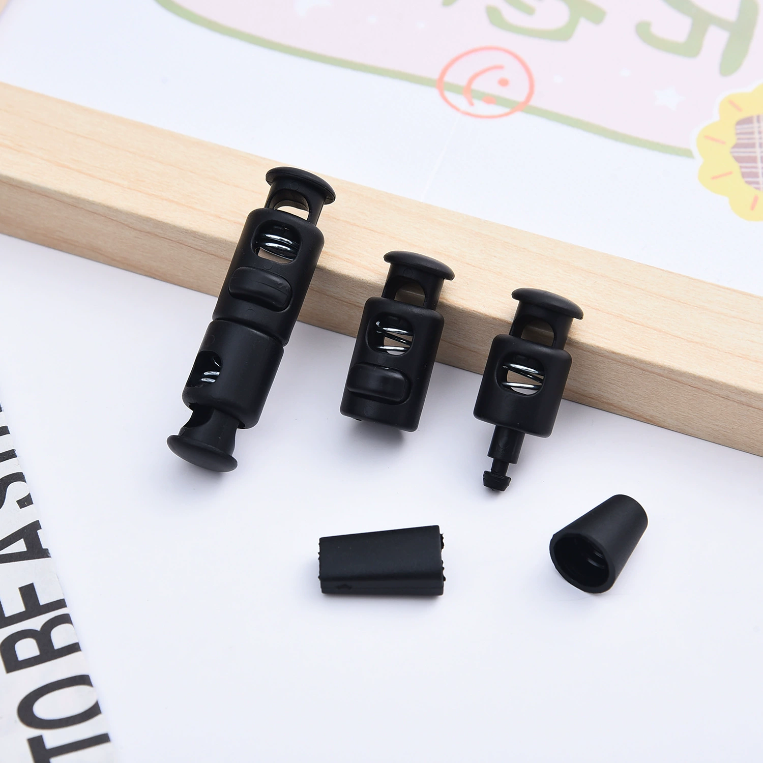 Фабрика оптовая продажа двойная пружинная пряжка пластиковая пряжка пластиковая пряжка черный белый цвет поддержки цвет пучка пряжка