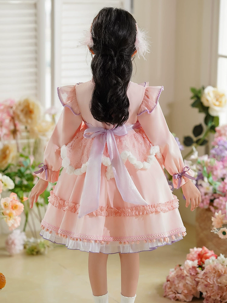 Детский небольшой костюм принцессы, милое осеннее платье, стиль Lolita, подарок на день рождения