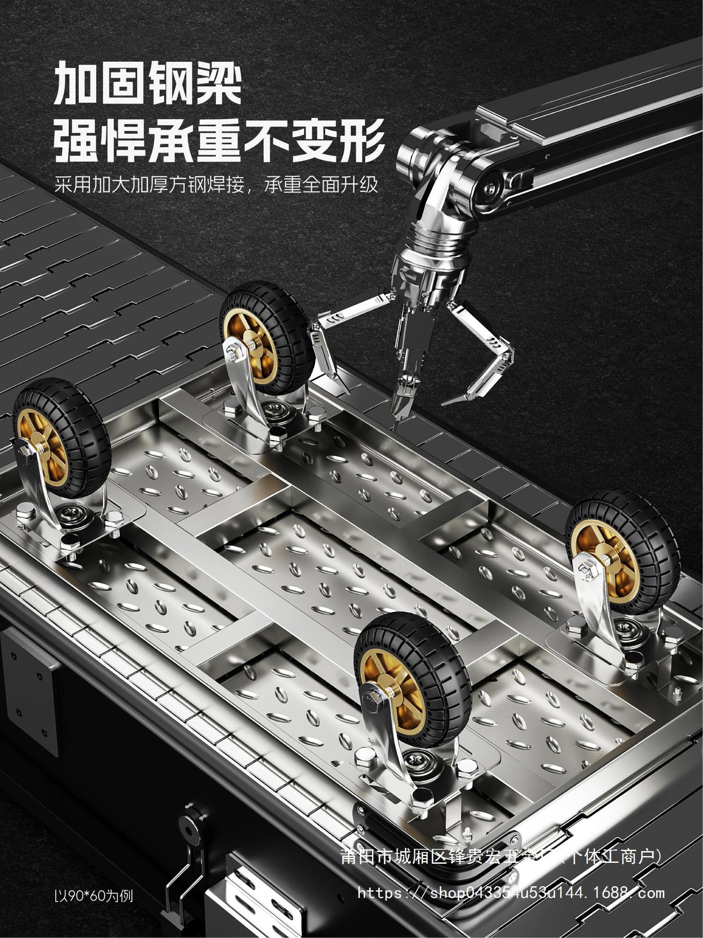 钢板小推车拉货手推车搬运车家用平板车便携拖车折叠小拉车手贵宏