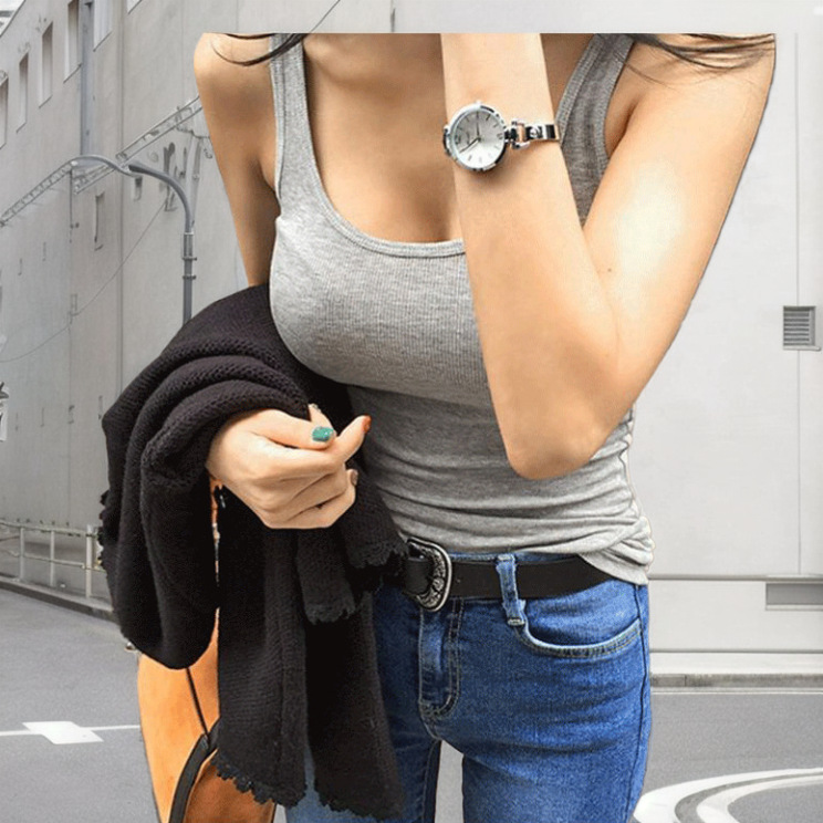 2025韩版女外穿白搭吊带背心内搭性感白色工字黑色学生无袖打底夏