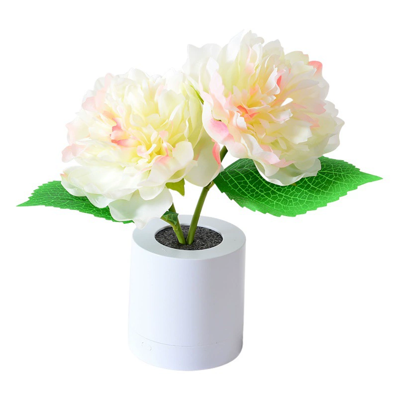Перезаряжаемый светодиодный пион ночник для дома Имитация букета роз налобный фонарь прикроватный теплый ночник партия