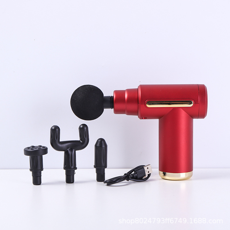 筋膜ガンリラックス筋肉振動マッサージャーミニ電気ポータブルフィットネス頚椎マッサージガン USB 充電|undefined