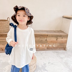 2024 Children's Spring Outfit New Arrival, Korean Style Spring T-Shirts for Boys and Girls, Long-Sleeve Base Shirts, Item Code: 122112
