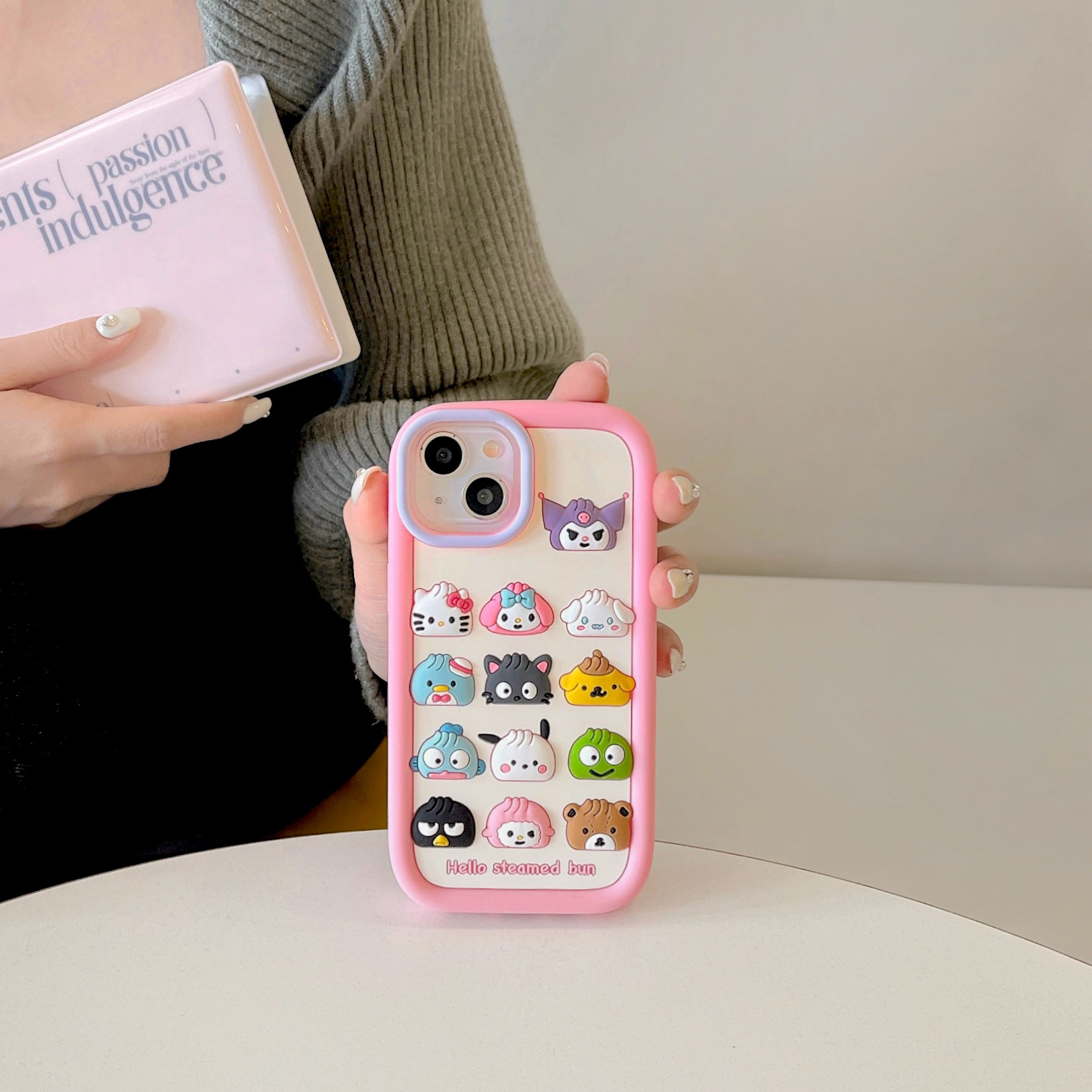 삼려구 가족 만두 캐릭터 실리콘 아이폰 케이스 낙하 방지 iPhone 11~16 Pro Max