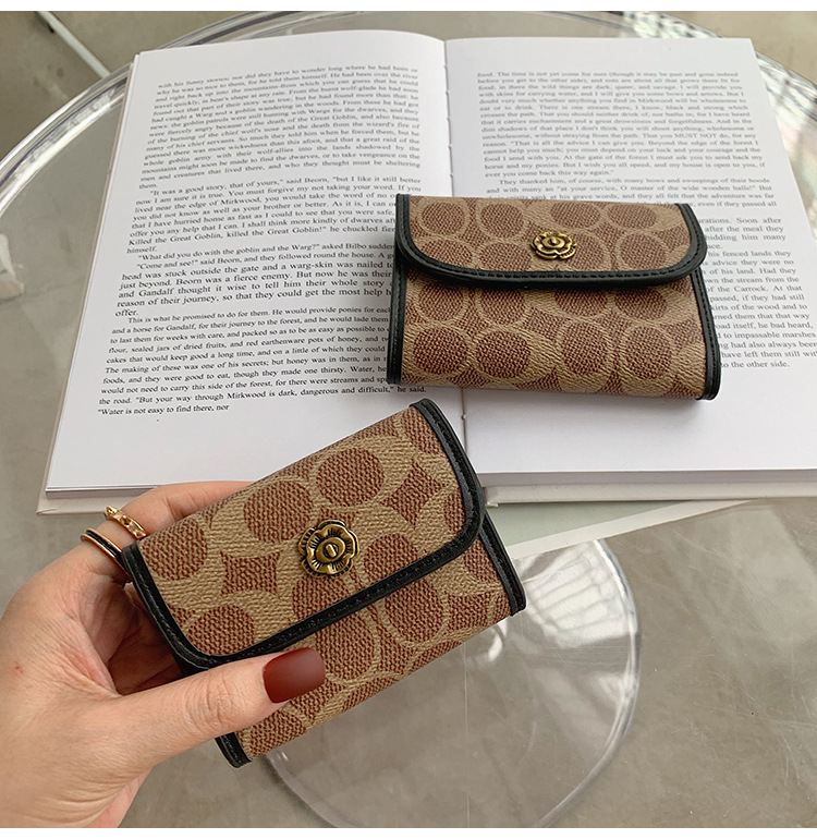 Card bag small wallet female 2021 new mini simple large capacity short card bag wholesalepicture41