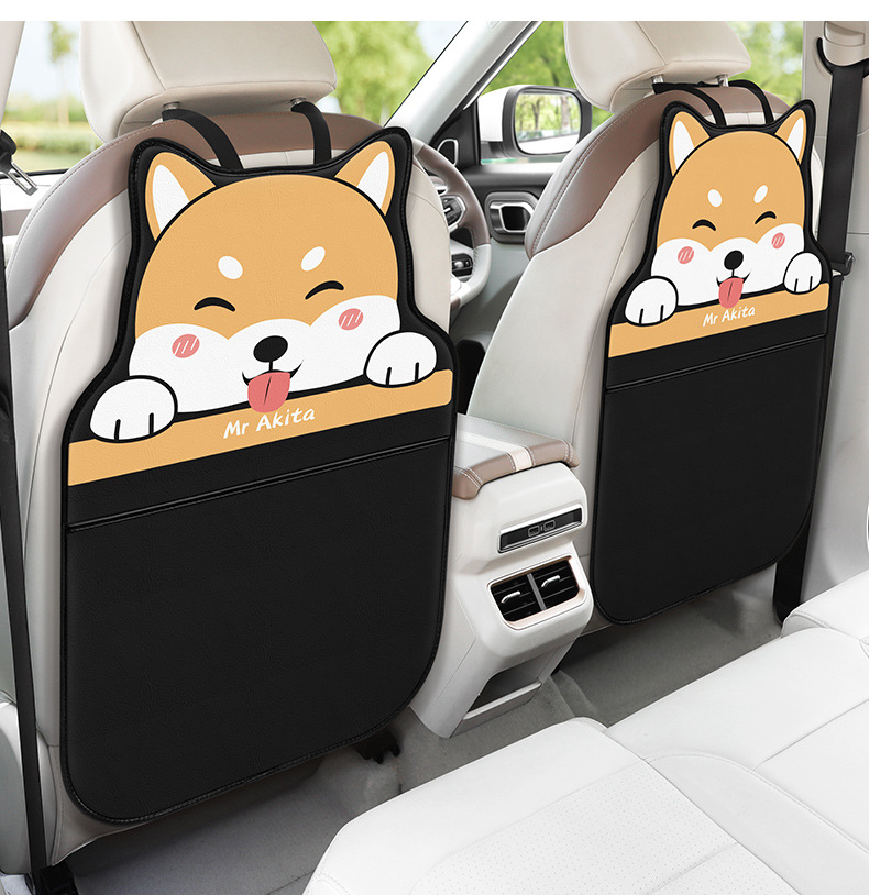 Car seat back anti-kick pad children's anti-wear car supplies universal rear cartoon car seat anti-dirty protective pad