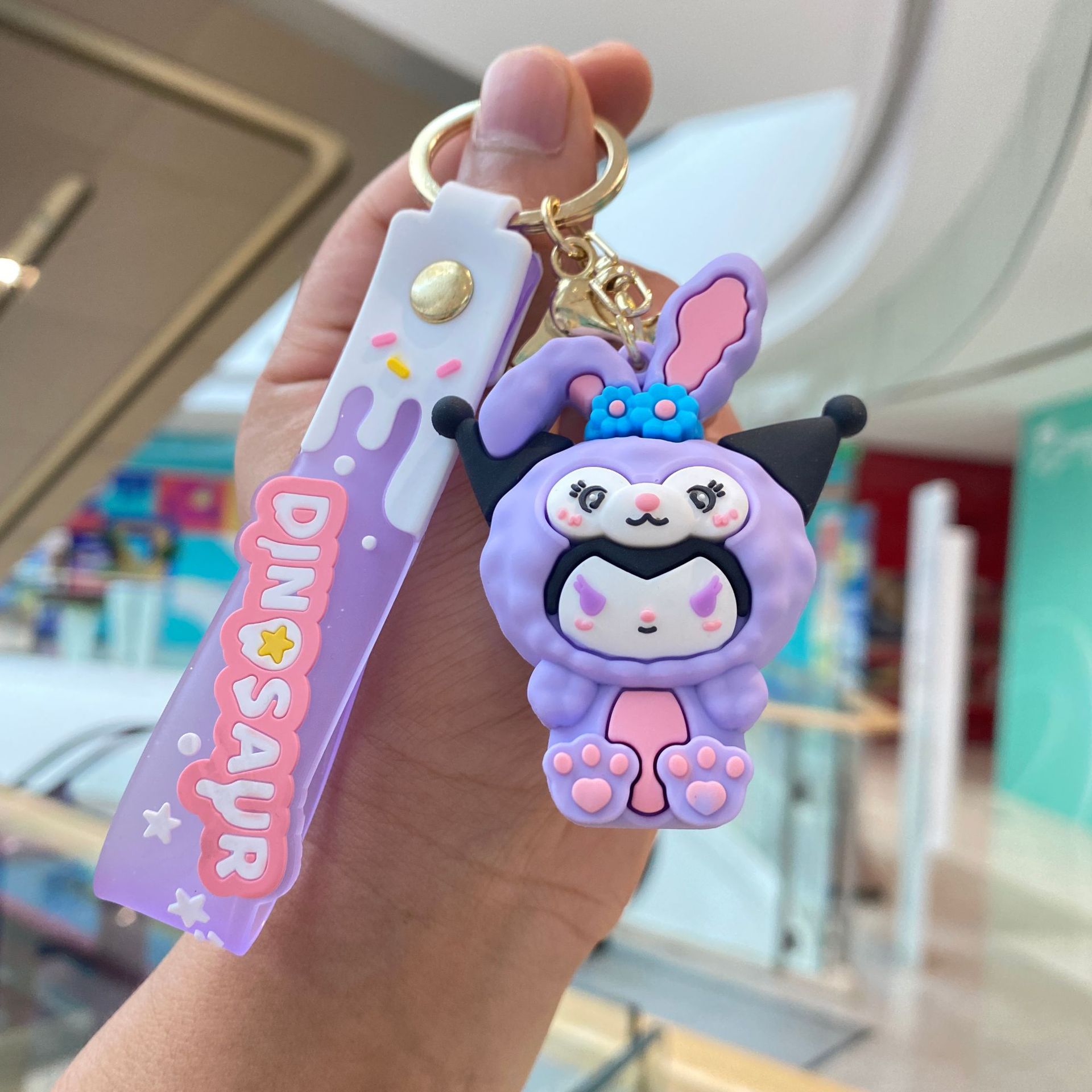 De dibujos animados de Sanrio pequeña oveja BAA COS serie llavero coche muñeca mochila colgante pequeño regalo