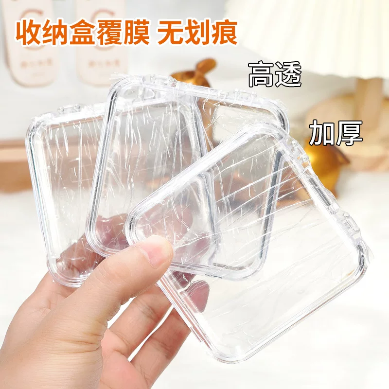 Manicure Storage Box — Clear Plastic Nail Art Organizer with Cards & False Nails, Compact Gift Kit