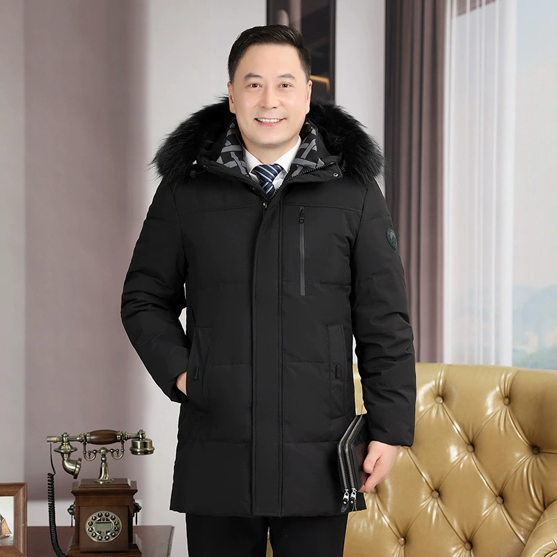 Новый пуховик, мужское пальто Для дедушки, утолщенный модный пуховик, рабочая одежда для среднего и пожилого возраста, одежда для папы, мода на открытом воздухе
