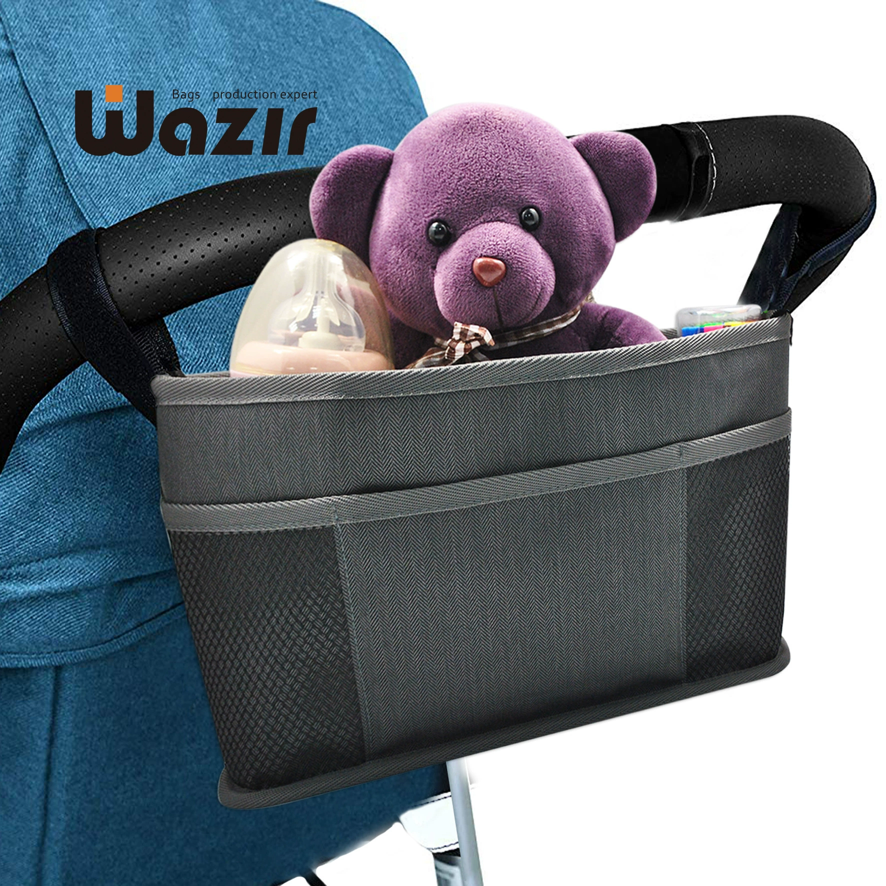 Подвесная сумка для детского автомобиля Сумка для хранения Подвесная корзина Многофункциональная Портативная сумка большой емкости с крючком Тележка для детской бутылочки Специальная сумка для мамы